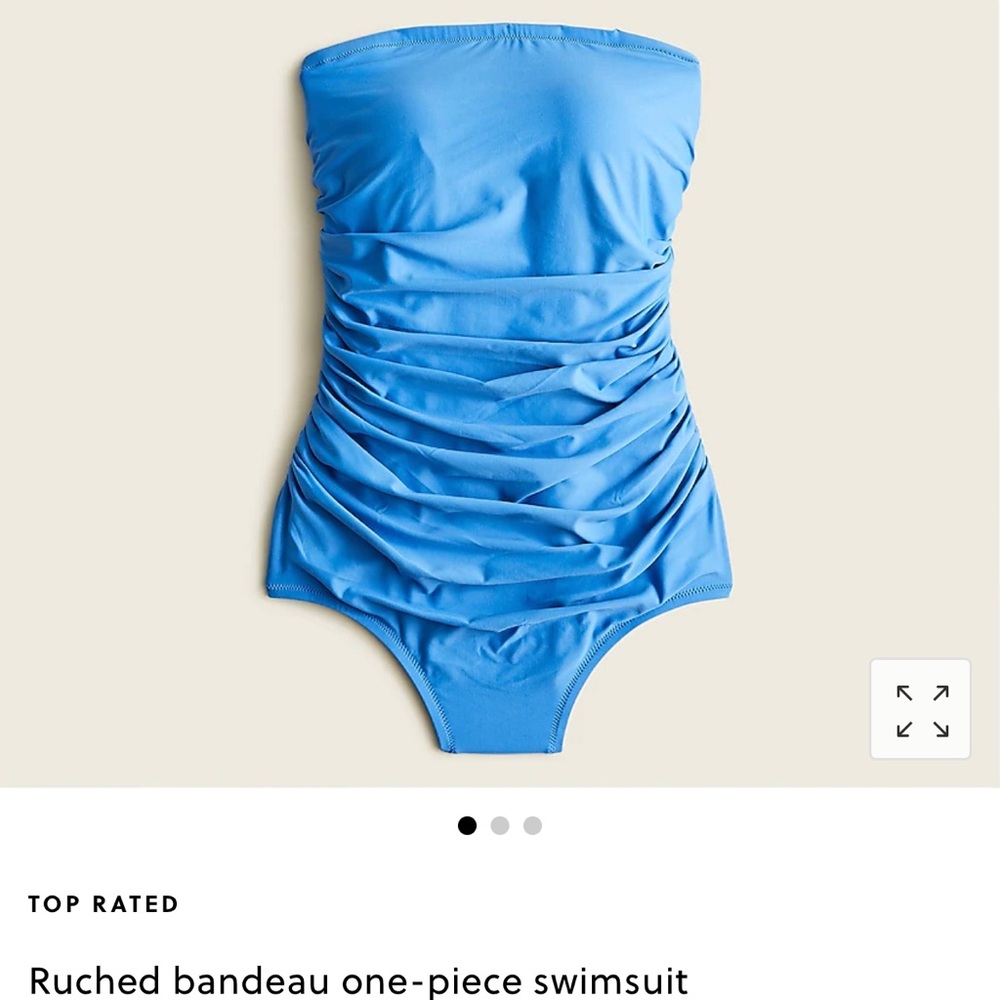 J Crew Ruched bandeau one-piece swimsuit - NWT